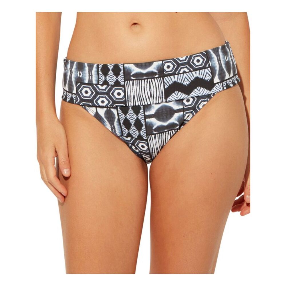 BLEU Women's Navy Multi Color Stretch FOLDOVER Hipster Swimsuit Bottom 6